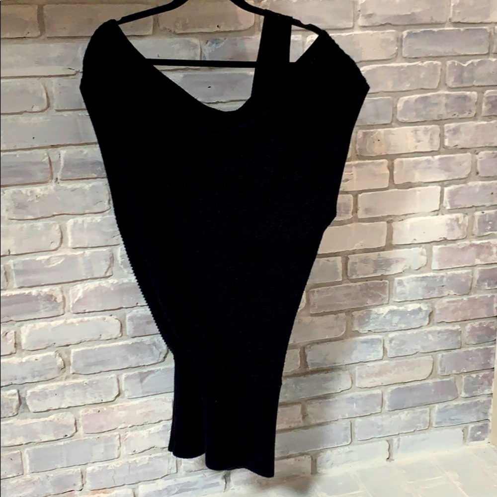 Off the shoulder no sleeves sweater
